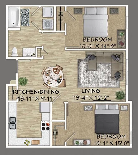 Floor plan 2 Bedroom