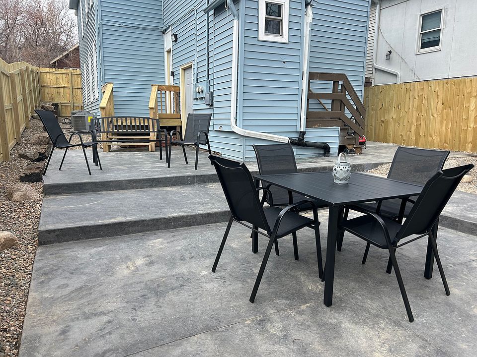 Shared back patio with lower unit