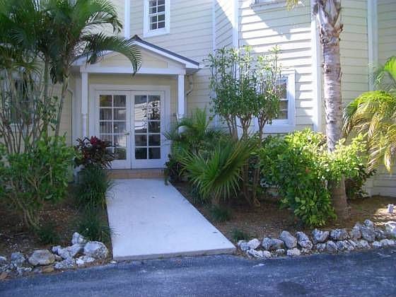 Main entrance from offstreet parking