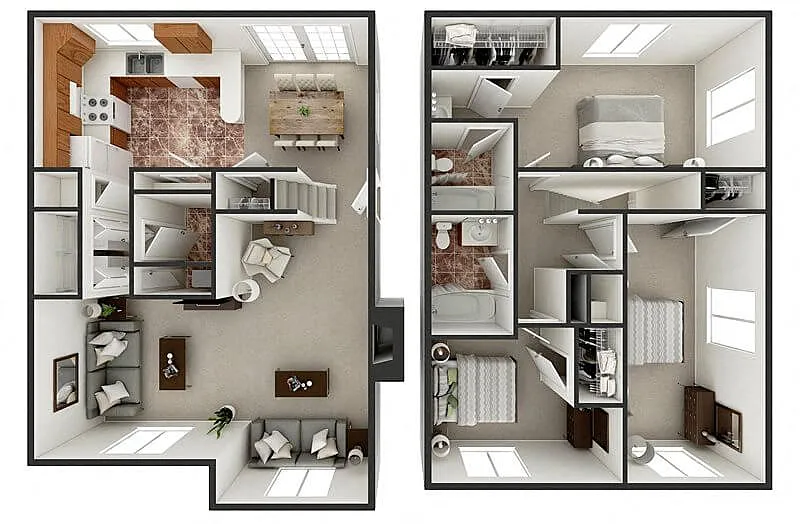 Floor plan 3 Bedroom Townhouse