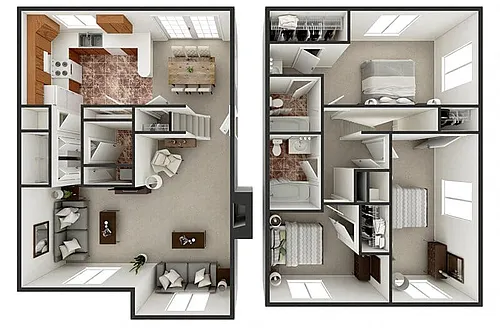 Floor plan 3 Bedroom Townhouse