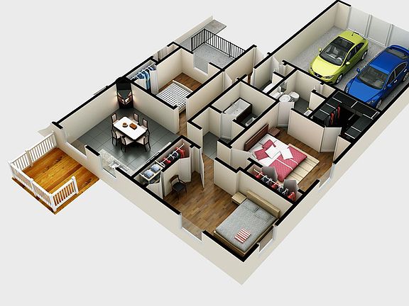 3d Rendering not to scale or specific amenities
