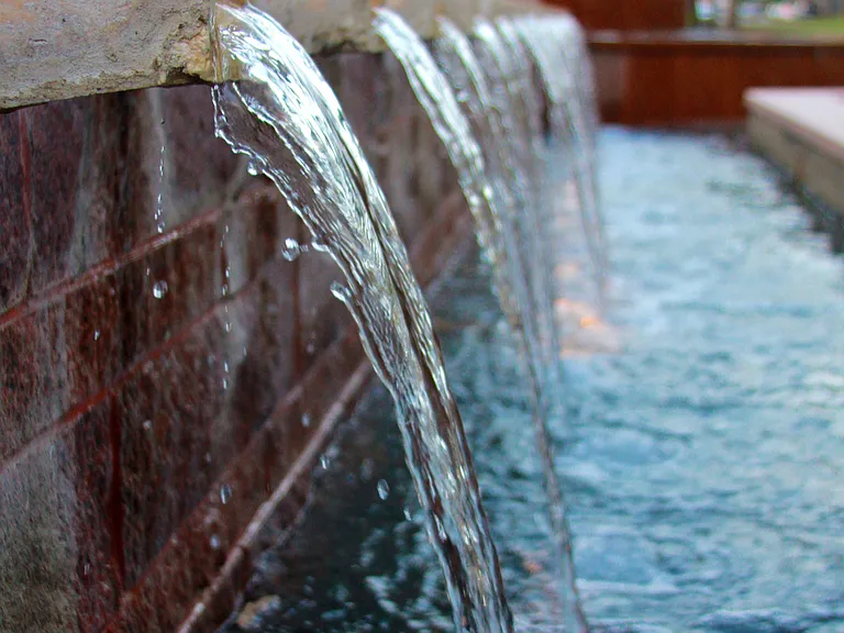 Fountains in Frisco Square outside of the Municipal Center for the City of Frisco