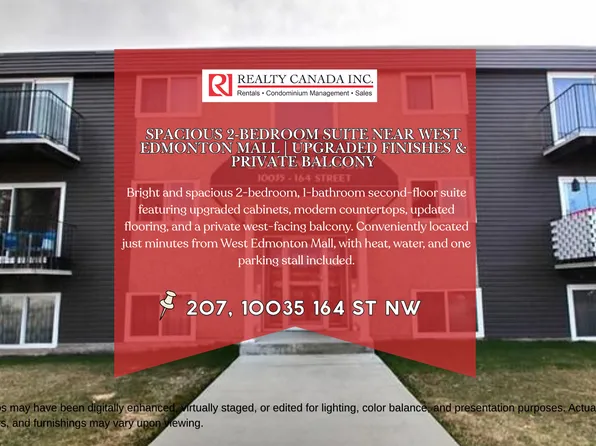 10035 164th St NW #207, Edmonton, AB T5P 4L4