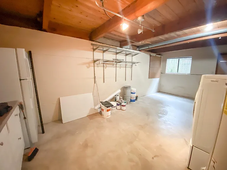 unfinished basement great for storage