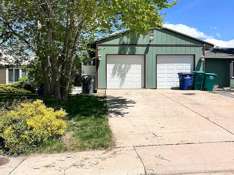 Unit A garage is on the left