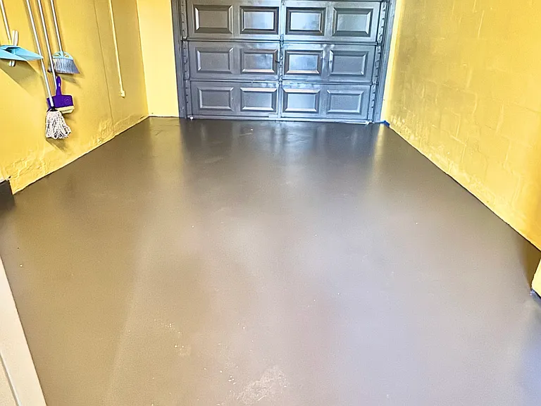 Empty Garage with Shelving