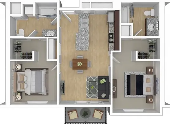 2 Bedroom Floor Plan 2 Bedroom Floor Plan
