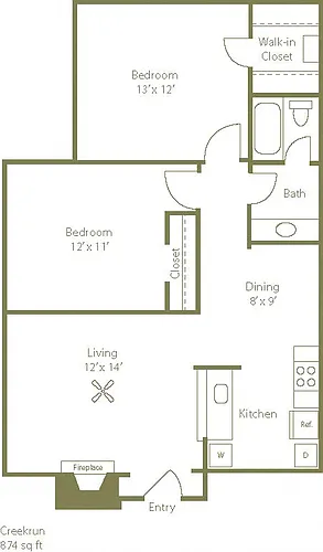 Floor plan Creekrun - Townhome