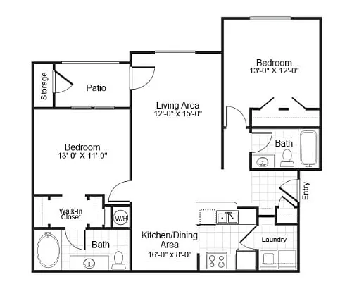 Floor plan 2A - 60