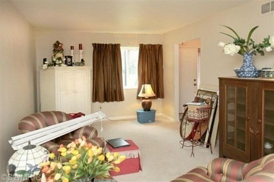 Open concept features a good size living and dining room.