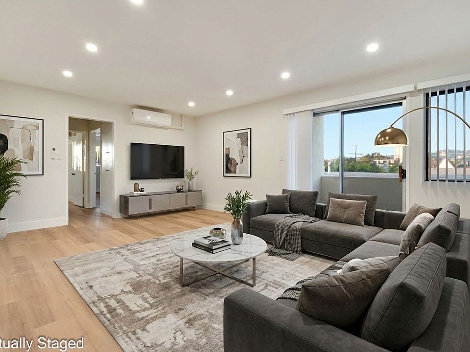 Virtually staged living room
