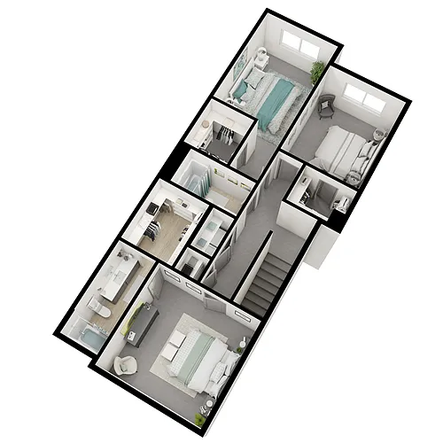 Floor plan Arrowhead 3-Bed w/Unfinished Basement (East)