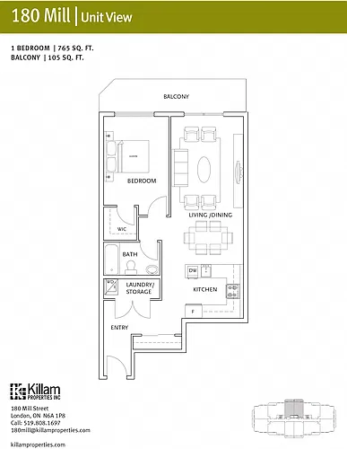 Floor plan 1 Bedroom