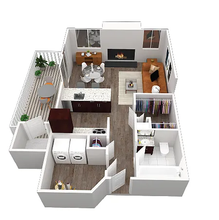 Floor plan The Studio Sundeck-Renovated