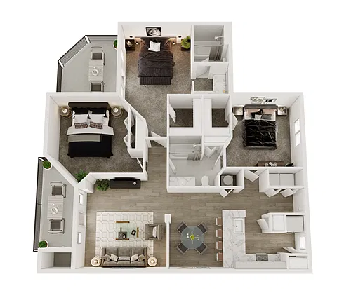 Floor plan Durham 3x2