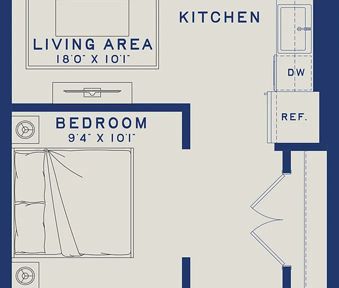 S4 | Studio | 545 sf S4 | Studio | 545 sf