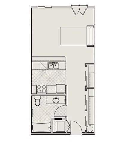 Floor plan Studio D