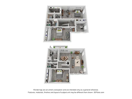 Floor plan 4x2.5 TH Renovated