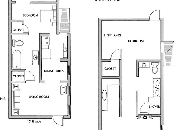 Floorplans for upstairs and downstairs