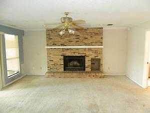 Living room with fireplace