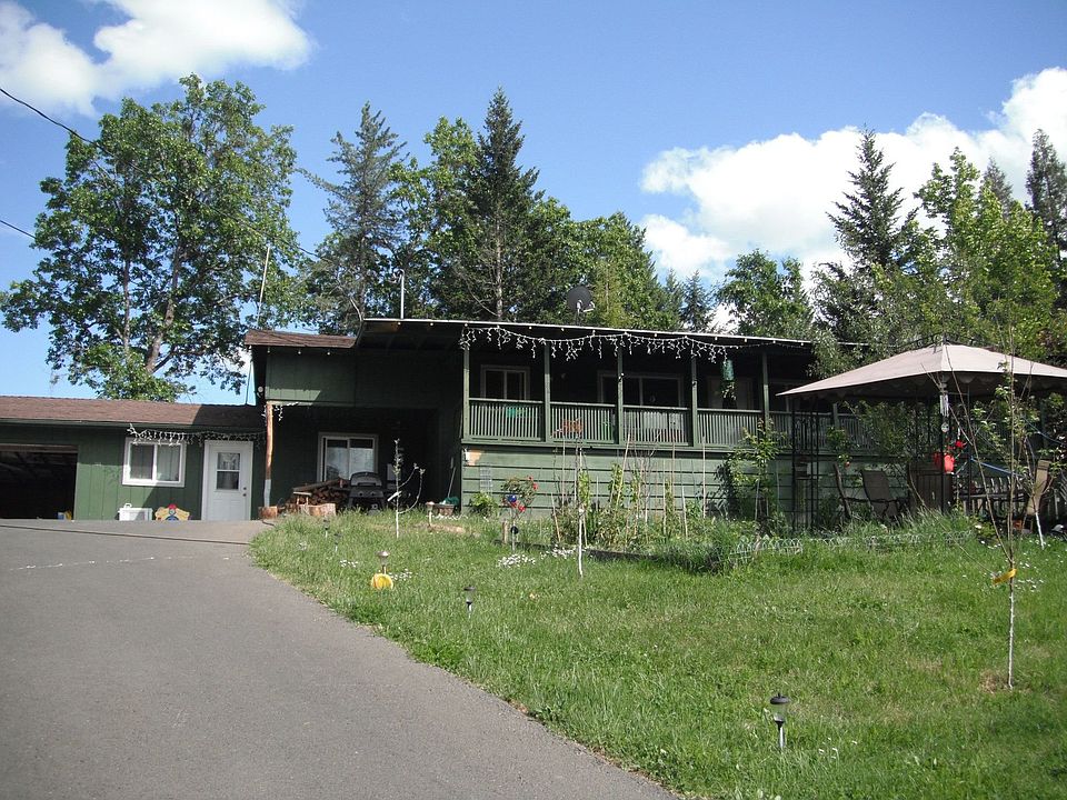In front of the house