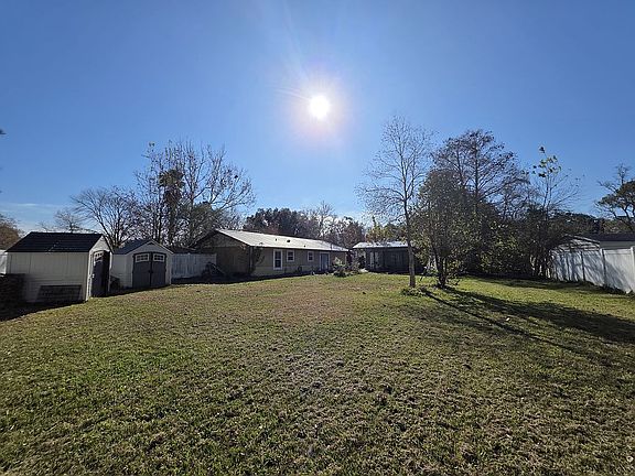 Backyard looking to house