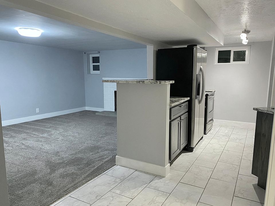 Living room/kitchen view from hallway