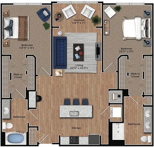 Floor plan 2Bb