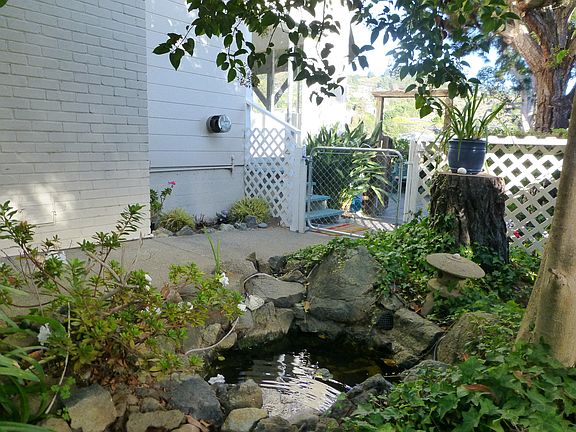 Entrance and pond