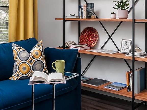 2nd bedroom, can fit a king but a queen leaves more room for other furniture; can also be used as an office or a nursery; two large windows, lots of natural light