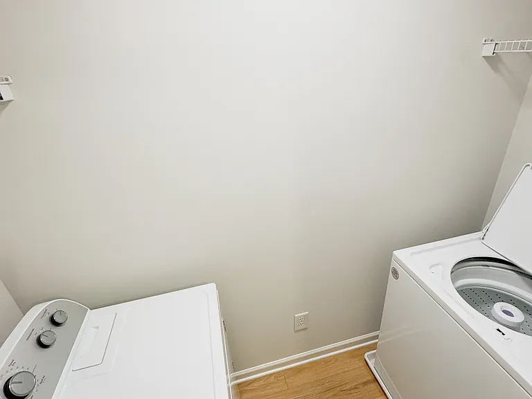 Laundry room with washer and dryer.