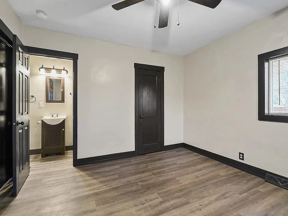 Living space with bathroom