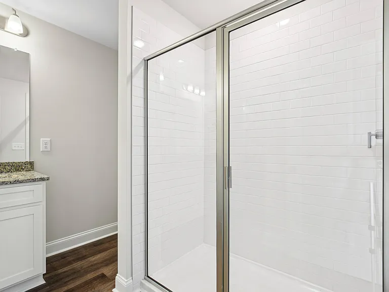 Primary bathroom with walk-in shower