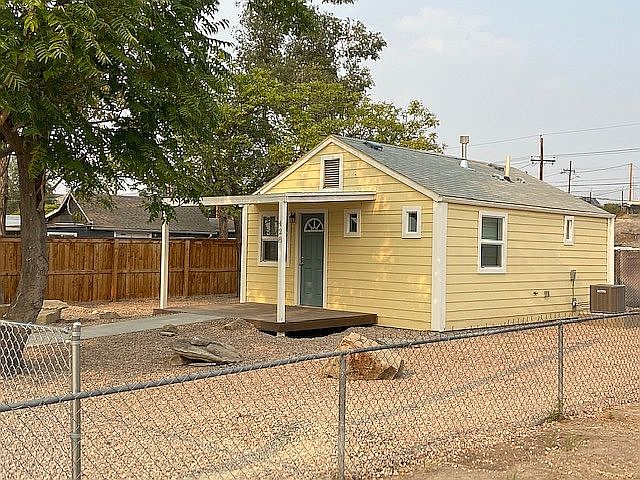 Front view, new covered deck