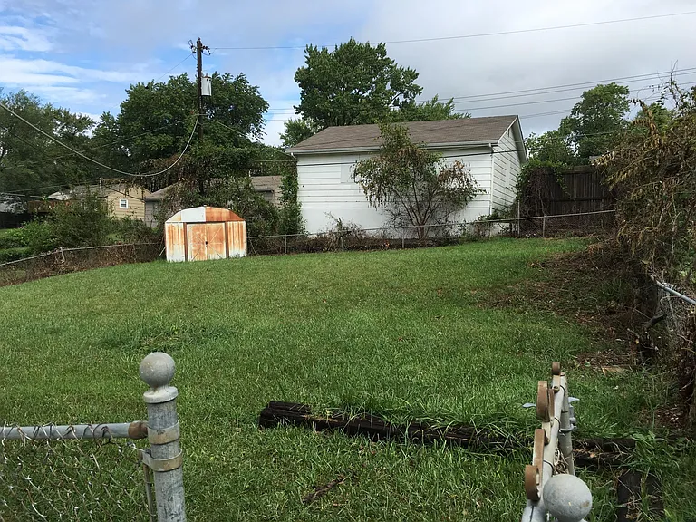 Backyard, storage shed