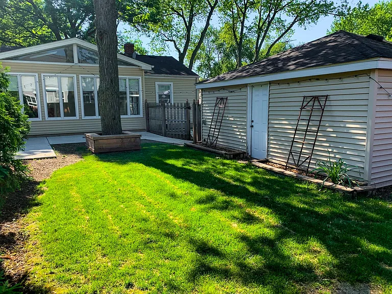 Yard space with patio and grassy area. Lots of room for planting, gardening and entertaining.
