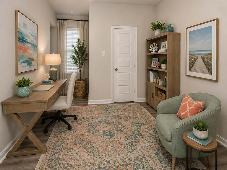 2 Bdrm / 2 Bath Flexible den, shown as a home office