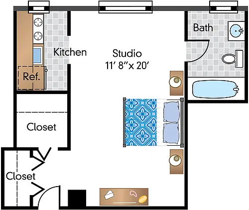 Floor plan Studio 07 Tier