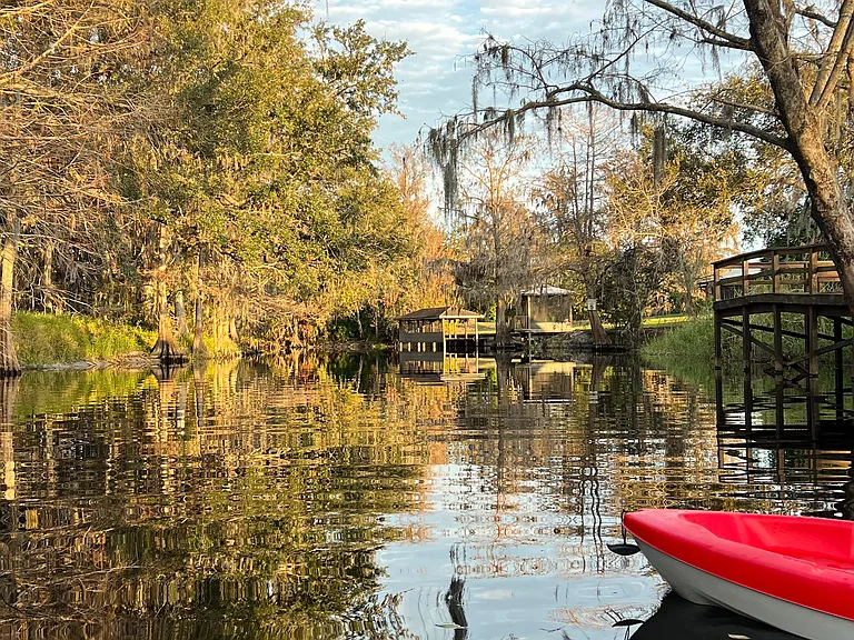Single creek in backyard