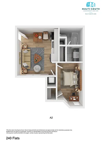 Floor plan 1 Bedroom 1 Bathroom