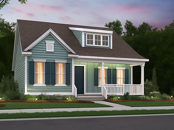 Belleview Exterior 4 new construction home with a covered front porch.