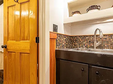 Laundry sink in basement