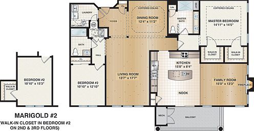 One Story - On Second Floor