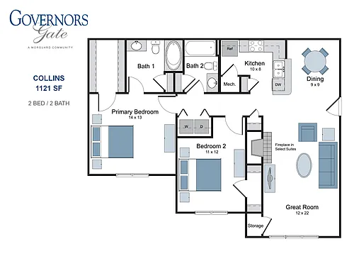 Floor plan Collins