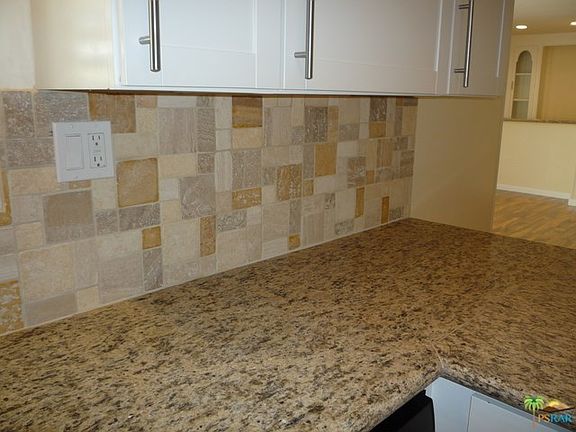 Creative backsplash with the granite