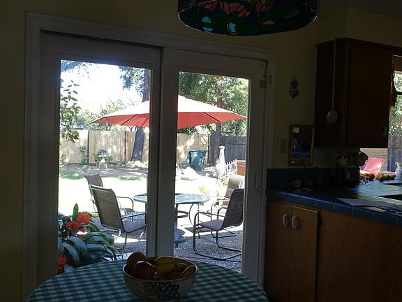 from kitchen to yard (patio furniture available)
