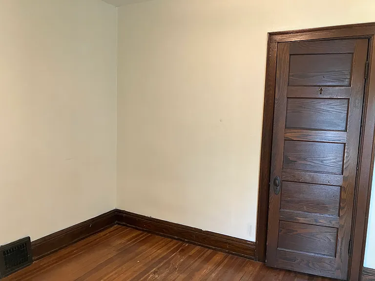 bedroom off of kitchen closet view turning left