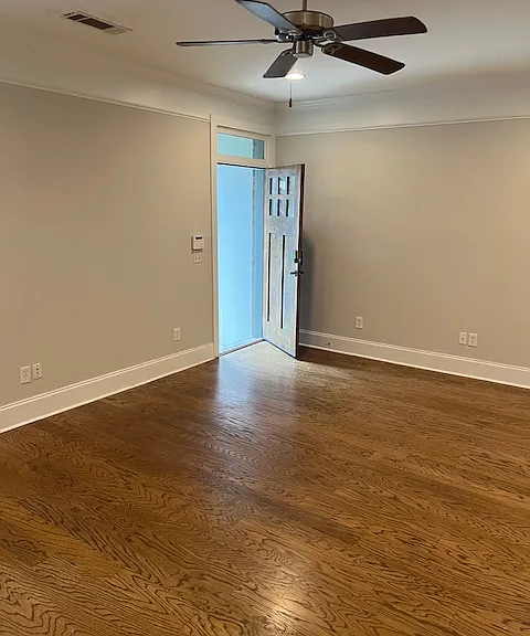 ceiling fan and lots of natural light
