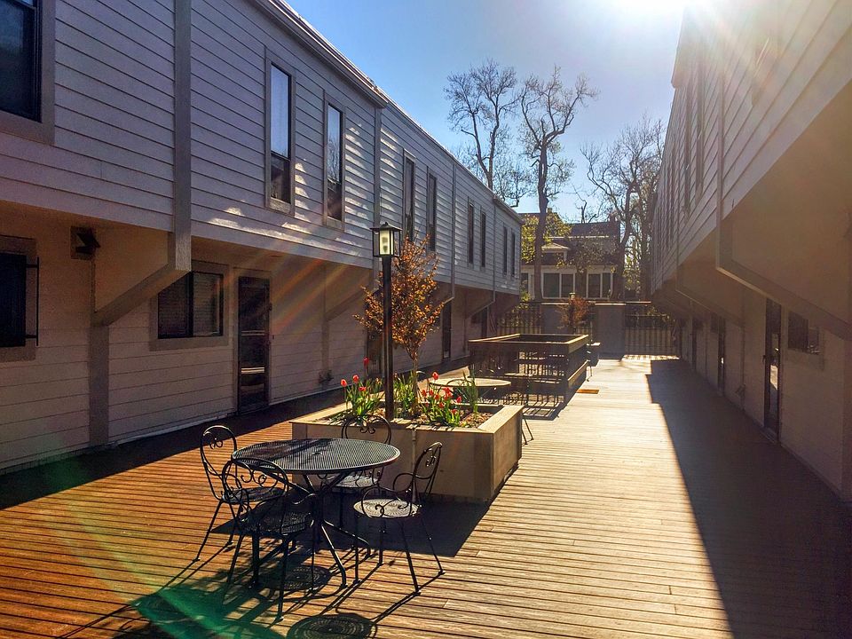 Front courtyard in spring